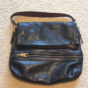 Fossil black leather purse